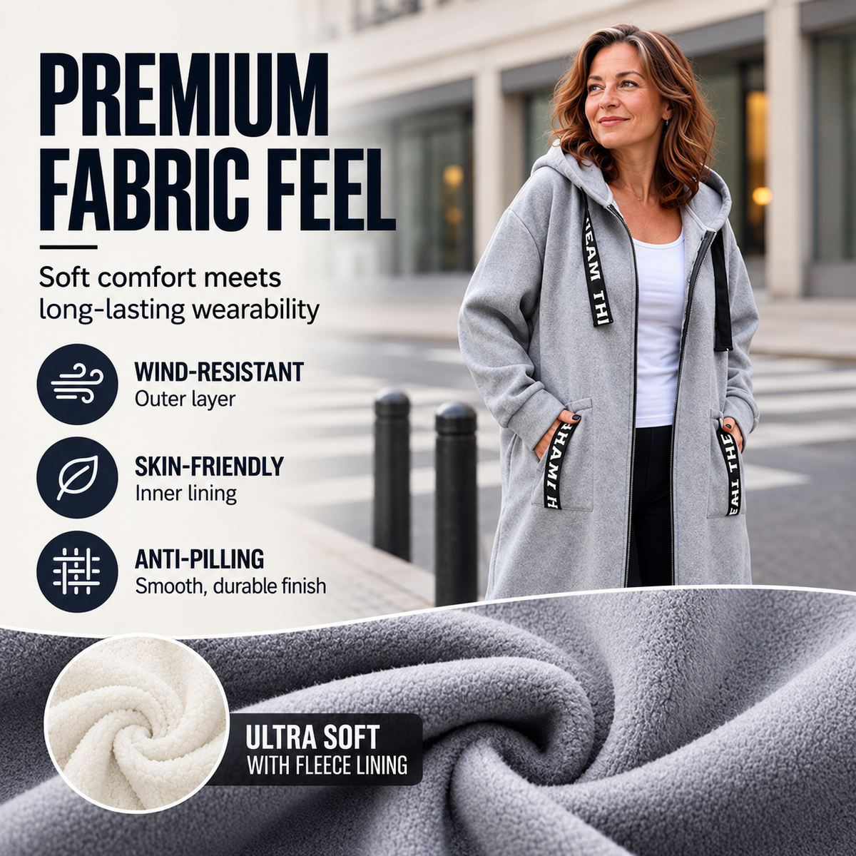💃Oversized hooded sweatshirt coat for women