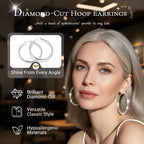 🎁Diamond-Cut Hoop Earrings for Women – Elegant, Sparkling 💎