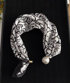 Buy 1 get 1 free🔥HOT SALE🔥 Pearl Buckle Closure Printed Scarf