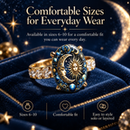 🎁BUY 1 GET 1 FREE💫 Mystical Cosmic Enamel Ring – Copper & Gold Sun Moon Design, Perfect for Anniversaries, Daily Style & Romantic Gifting