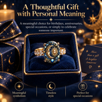 🎁BUY 1 GET 1 FREE💫 Mystical Cosmic Enamel Ring – Copper & Gold Sun Moon Design, Perfect for Anniversaries, Daily Style & Romantic Gifting