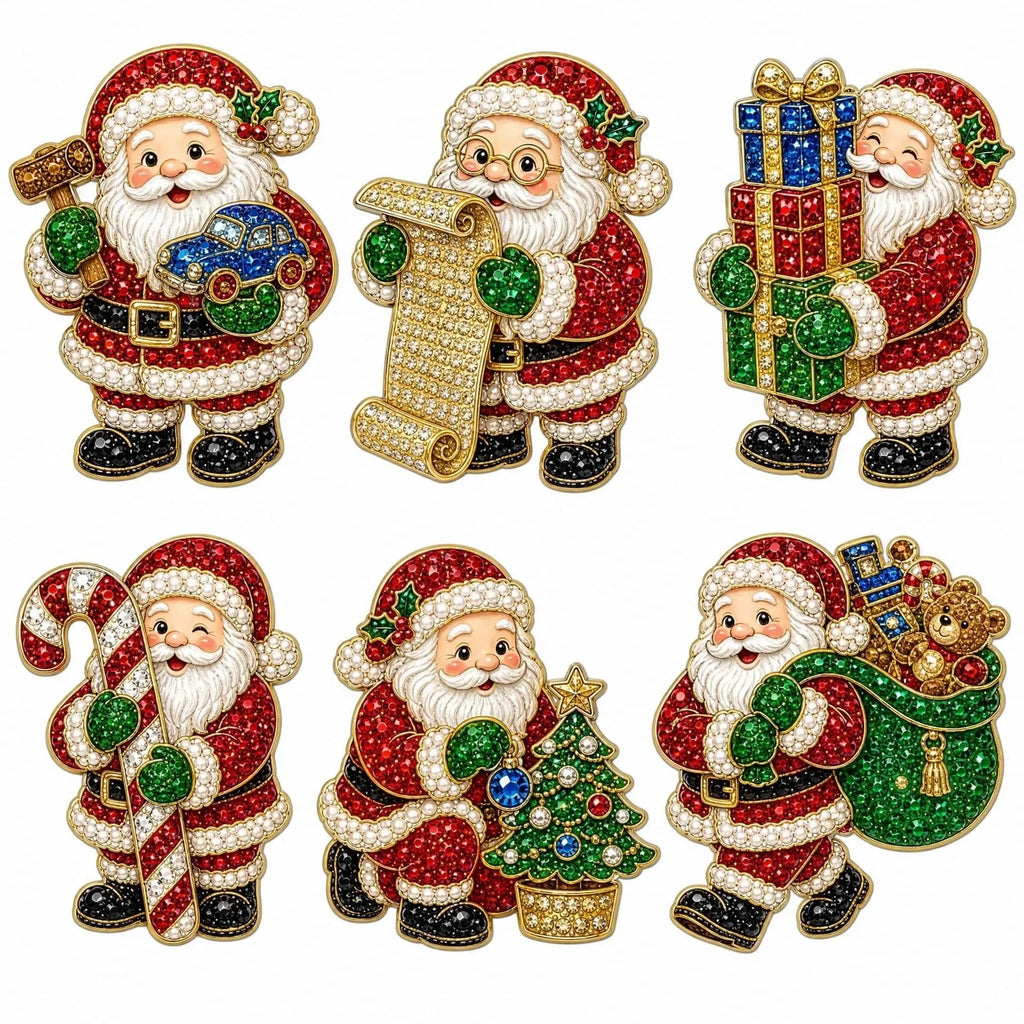🔥 Hot Sale 🎄✨ DIY Christmas Pearl & Diamond Painting Fridge Magnet Kit – Sparkling Holiday Craft Fun 🧲
