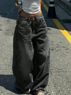 Fashion Straight Leg Wide Leg Casual Jeans