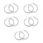 🎁Diamond-Cut Hoop Earrings for Women – Elegant, Sparkling 💎