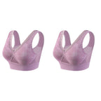 🏆 Last Day Buy One Get One Free 💐 🎁Lace Wireless Pure Cotton Buttonless Comfy Lifting Bra