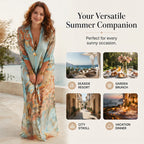 Women's Elegant Retro Print Maxi Dress