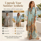 Women's Elegant Retro Print Maxi Dress