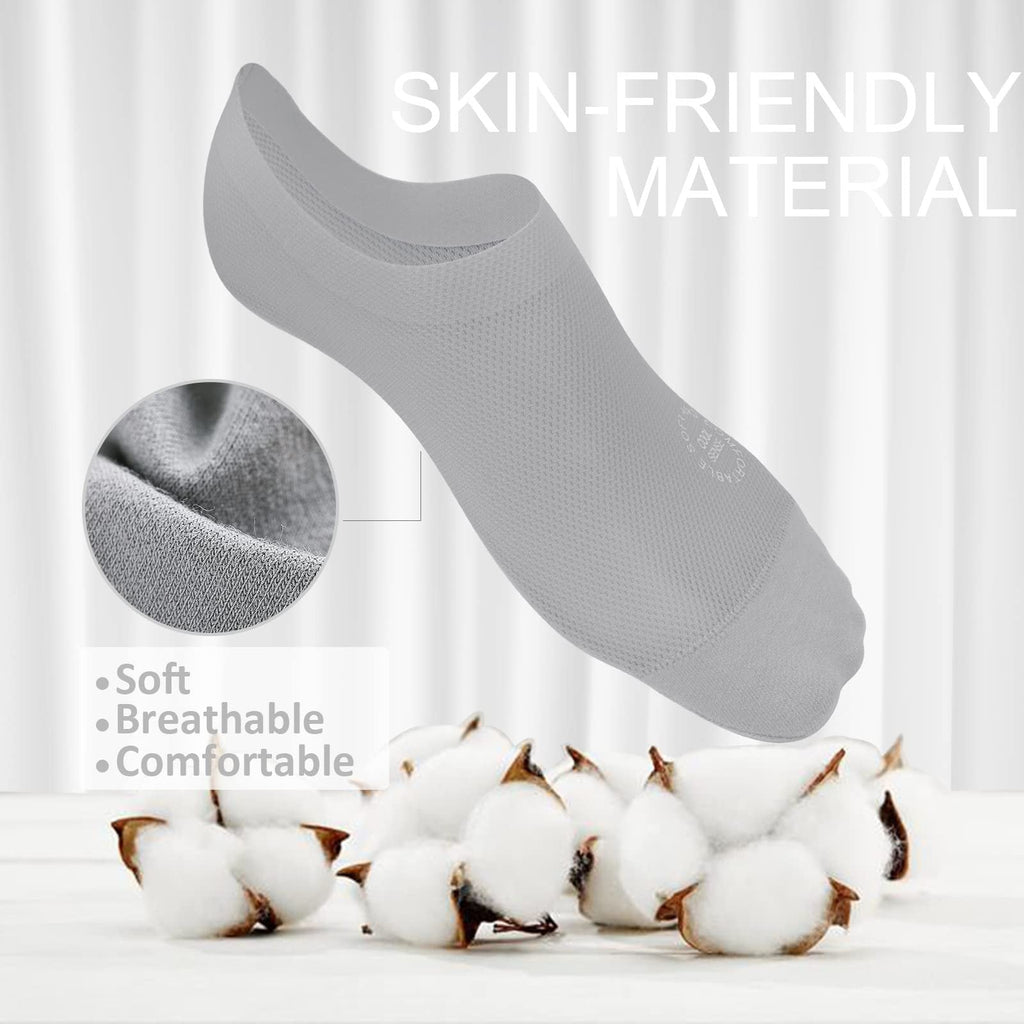 🔥6-Pair Invisible Grip Socks Pack 🧦 – Breathable Low-Cut Anti-Slip Sweat-Absorbing Design