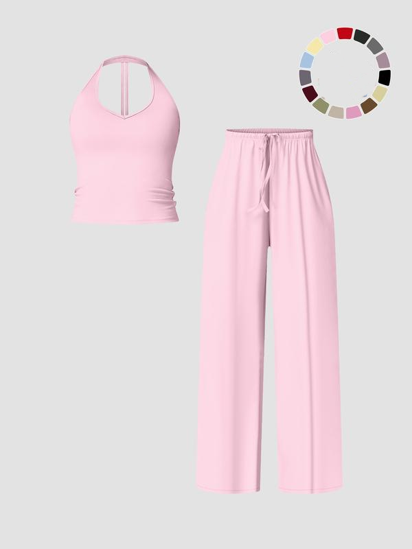 Women's Flare Leg Activewear Set – Tank Top & High Waist Pants