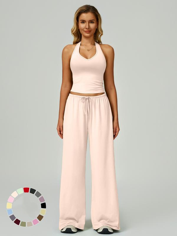 Women's Flare Leg Activewear Set – Tank Top & High Waist Pants