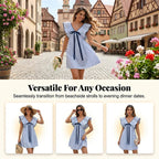 🎁New Arrivals 49% OFF💥Women's V Neck Babydoll Mini Dress