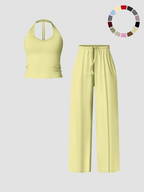 Women's Flare Leg Activewear Set – Tank Top & High Waist Pants