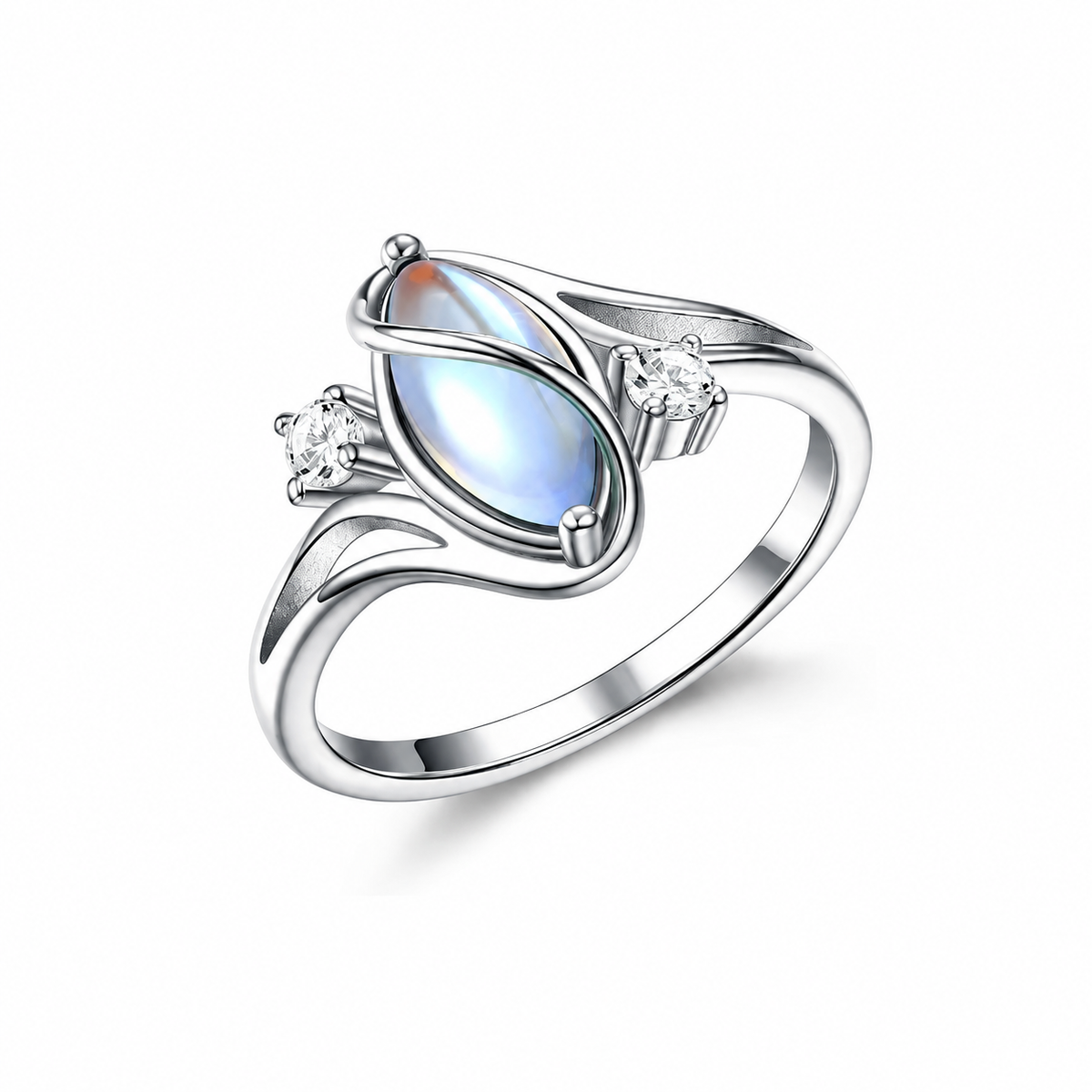 📢📢50% OFF !! ⏰Geometric Oval Ring with Zirconia Accents