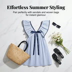 🎁New Arrivals 49% OFF💥Women's V Neck Babydoll Mini Dress