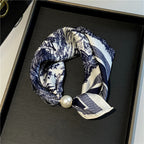 Buy 1 get 1 free🔥HOT SALE🔥 Pearl Buckle Closure Printed Scarf