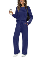 🔥LAST DAY SALE 60% OFF👍✨Women's Crew Neck Top & Drawstring Pants Set