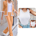 Women's 2-Piece Color-Block Tracksuit Set