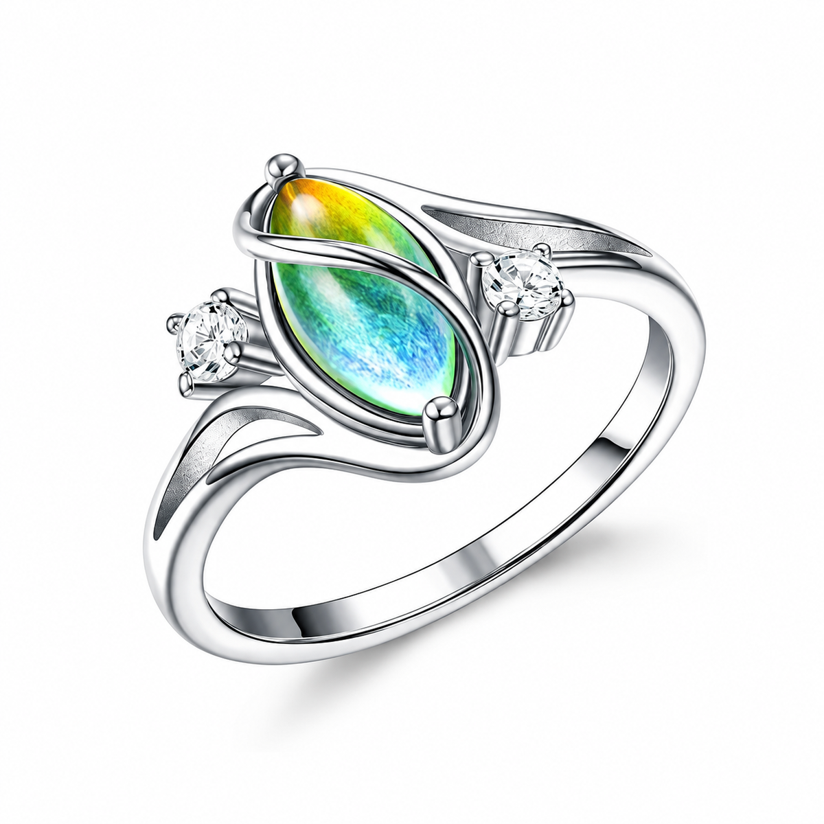📢📢50% OFF !! ⏰Geometric Oval Ring with Zirconia Accents