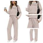 🔥LAST DAY SALE 60% OFF👍✨Women's Crew Neck Top & Drawstring Pants Set