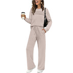 🔥LAST DAY SALE 60% OFF👍✨Women's Crew Neck Top & Drawstring Pants Set