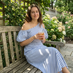 👗✨ Women's Striped Off Shoulder Dress – Elegant, Flowy, Summer Chic 🌊