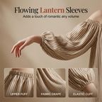 🌸 50% OFF NOW! 🌸Women's Off-Shoulder Maxi Dress Lantern Sleeve Dress