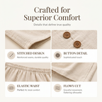 🌿Women's Natural Linen-Blend Sleeveless Button Top and Loose Pants Set