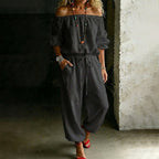 ⏳👗2026 Summer Hot Sale 50% OFF‼️🌸Women's Off Shoulder Jumpsuit – Effortless Chic With A Flattering Fit ✨