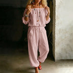 ⏳👗2026 Summer Hot Sale 50% OFF‼️🌸Women's Off Shoulder Jumpsuit – Effortless Chic With A Flattering Fit ✨