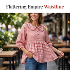 ⌛Limited-Time Offer-Women's Casual Gingham Print Top