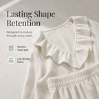 Women's Resort Style V-Neck 2-Piece Outfit Loose Long Sleeve Top Wide Leg Pants Set