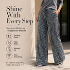Women's Elastic Waist Straight-Leg Pants