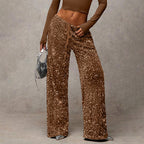 Women's Elastic Waist Straight-Leg Pants
