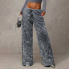 Women's Elastic Waist Straight-Leg Pants