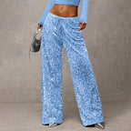 Women's Elastic Waist Straight-Leg Pants
