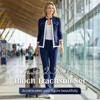 Women's 2-Piece Color-Block Tracksuit Set