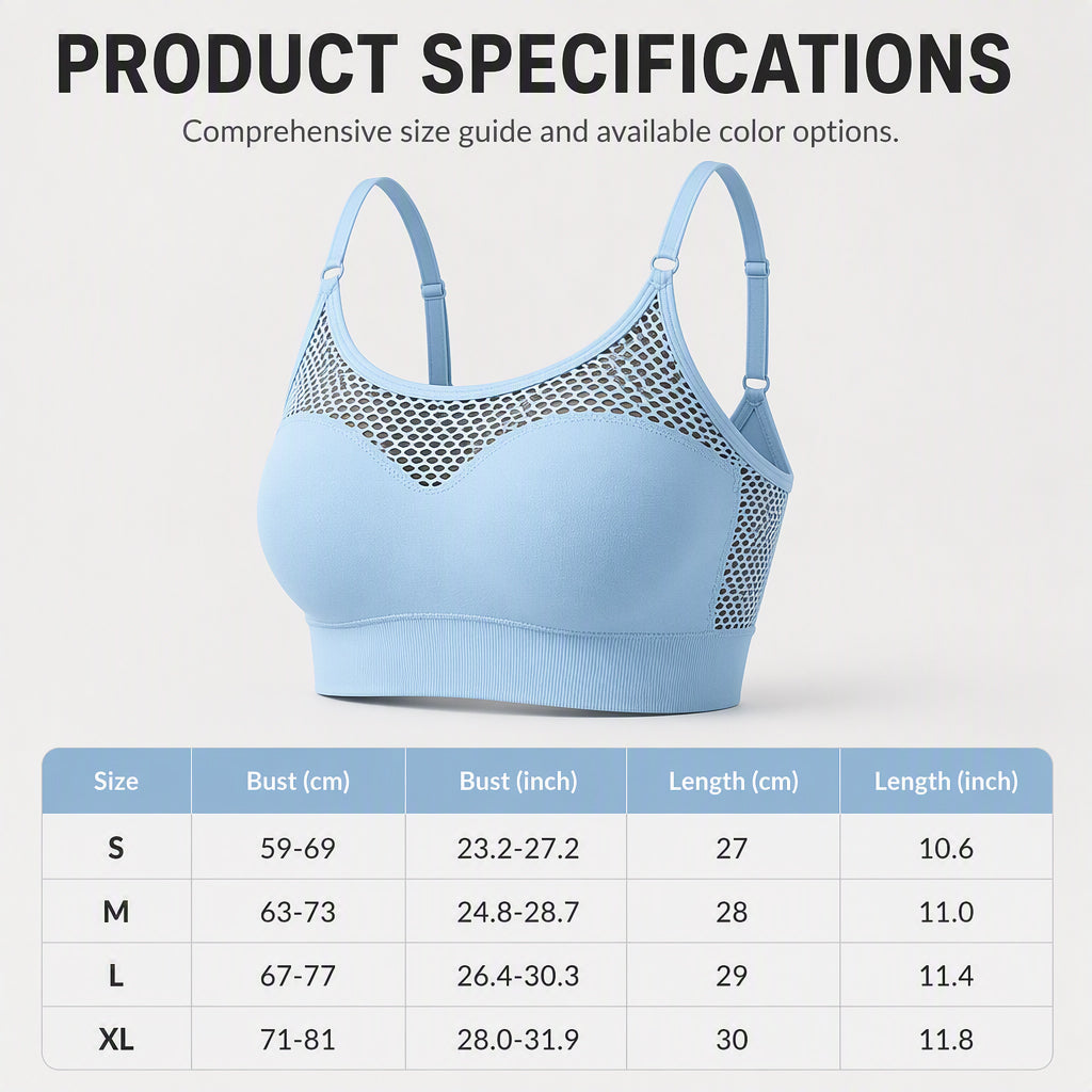 🔥 2026 Fresh Drops | Buy 1 get 1 free Today! 💸💖Women's Hollow Mesh Push Up Sports Bra