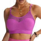 🔥 2026 Fresh Drops | Buy 1 get 1 free Today! 💸💖Women's Hollow Mesh Push Up Sports Bra
