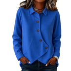 Women's Irregular Hem Button Knit Top