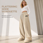 Women's Corduroy Wide-Leg Pants with Drawstring