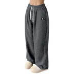 Women's Corduroy Wide-Leg Pants with Drawstring