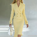 ⌛Limited-Time Offer-Women's Double-Breasted Blazer Dress