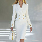 ⌛Limited-Time Offer-Women's Double-Breasted Blazer Dress