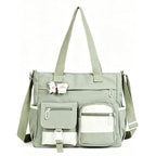 ✨ Everyday Convenience | Large-Capacity Multi-Pocket Canvas Tote Bag