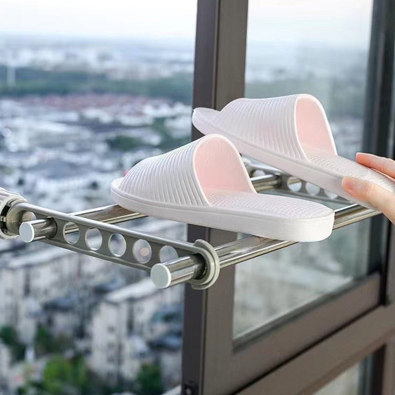 🪟Exclusive Web Deal -Buy 1 get 1 free🔧Space-Saving Window Drying Rack – No-Drill Twist Clamp Clothes Airer