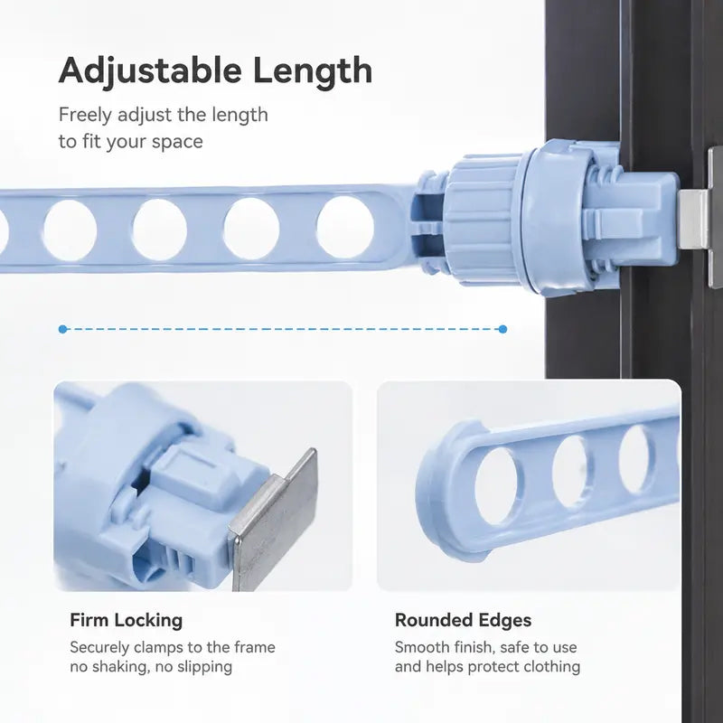 🪟Exclusive Web Deal -Buy 1 get 1 free🔧Space-Saving Window Drying Rack – No-Drill Twist Clamp Clothes Airer