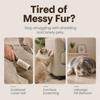 2-in-1 Pet Corner Self Groomer with Feather Wand